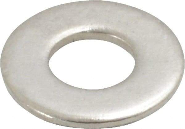 Value Collection - #10 Screw, Grade 316 Stainless Steel Standard Flat Washer - 7/32" ID x 1/2" OD, 0.049" Thick, Plain Finish - Eagle Tool & Supply