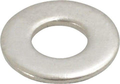 Value Collection - #10 Screw, Grade 316 Stainless Steel Standard Flat Washer - 7/32" ID x 1/2" OD, 0.049" Thick, Plain Finish - Eagle Tool & Supply