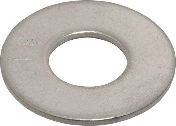 Value Collection - 7/16" Screw, Grade 316 Stainless Steel Standard Flat Washer - 1/2" ID x 1-1/8" OD, 0.062" Thick, Plain Finish - Eagle Tool & Supply