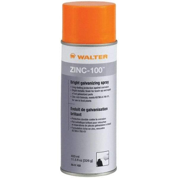 WALTER Surface Technologies - 11.5 oz Zinc Cold Galvanizing Compound - Comes in Aerosol, Food Grade - Eagle Tool & Supply