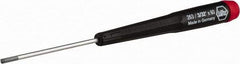 Wiha - 3/32" Precision Miniature Hex Driver - 2-23/64" Bade Length, Tapered Handle, 6-3/4" OAL - Eagle Tool & Supply