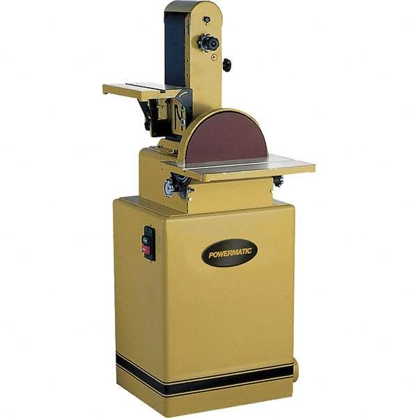 Powermatic - 48 Inch Long x 6 Inch Wide Belt, 12 Inch Diameter, Combination Sanding Machine - 3/4 HP, Single Phase - Eagle Tool & Supply