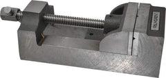 Palmgren - 4" Jaw Opening Capacity x 1-3/4" Throat Depth, Horizontal Drill Press Vise - 4" Wide Jaw, Stationary Base, Standard Speed, 10-3/4" OAL x 3-1/4" Overall Height, Cast Iron - Eagle Tool & Supply