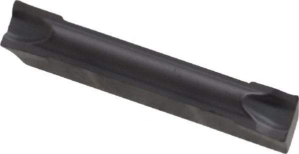 Kennametal - A4C3 CF KC5025 Grade, 0.1201" Cutting Width, Carbide Cutoff Insert - 6° Right Hand Lead Angle, 0.0079" Cnr Rad, TiAlN Coated - Eagle Tool & Supply