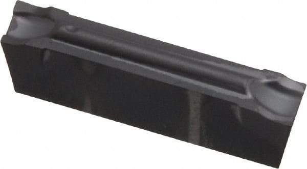 Kennametal - A4C4 CF KC5025 Grade, 0.1594" Cutting Width, Carbide Cutoff Insert - 10° Right Hand Lead Angle, 0.0079" Cnr Rad, TiAlN Coated - Eagle Tool & Supply