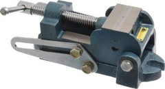 Interstate - 2" Jaw Opening Capacity x 1" Throat Depth, Angle Drill Press Vise - 2-1/2" Wide x 1.35" High Jaw, Stationary Base, Standard Speed, 7.59" OAL x 2.87" Overall Height, Cast Iron - Eagle Tool & Supply