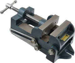 Interstate - 3-3/4" Jaw Opening Capacity x 1-3/4" Throat Depth, Angle Drill Press Vise - 4-1/2" Wide x 1.62" High Jaw, Stationary Base, Standard Speed, 10-15/16" OAL x 3.7" Overall Height, Cast Iron - Eagle Tool & Supply