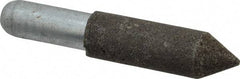 Grier Abrasives - 5/8" Diam 150 Grit 60° Included Angle Center Lap - Aluminum Oxide, Very Fine Grade, Extra Hard Density, Shank Mounted - Eagle Tool & Supply