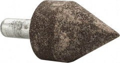 Grier Abrasives - 1-1/2" Diam 150 Grit 60° Included Angle Center Lap - Aluminum Oxide, Very Fine Grade, Extra Hard Density, Shank Mounted - Eagle Tool & Supply