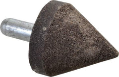 Grier Abrasives - 2" Diam 80 Grit 60° Included Angle Center Lap - Aluminum Oxide, Medium Grade, Extra Hard Density, Shank Mounted - Eagle Tool & Supply