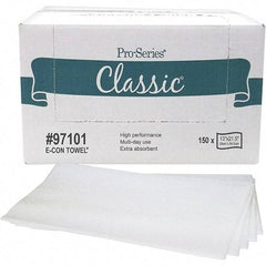 PRO-SOURCE - 1/4 Fold Food Service Wipes - Box, 21-1/2" x 13" Sheet Size, White - Eagle Tool & Supply