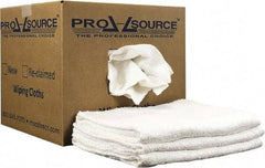 PRO-SOURCE - 40 Inch Long Virgin Terry Cotton Towels - White, Terry Cloth, Low Lint, Box - Eagle Tool & Supply