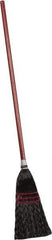 PRO-SOURCE - 40" OAL Polypropylene Bristle Corn Broom - 30" Handle Length, Wood Handle, 8" Wide, Water Resistance - Eagle Tool & Supply