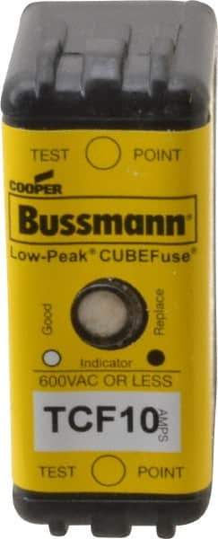 Cooper Bussmann - 300 VDC, 600 VAC, 10 Amp, Time Delay General Purpose Fuse - Plug-in Mount, 1-7/8" OAL, 100 at DC, 200 (CSA RMS), 300 (UL RMS) kA Rating - Eagle Tool & Supply