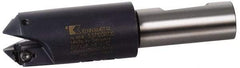Kennametal - 6 to 8mm Diam, Whistle Notch Shank, 20mm Body Shank Diam, 45° Combo Chamfer and Countersink Drill - 8mm Drill Shank Diam, 3.42805R001 Insert, 108mm OAL - Eagle Tool & Supply