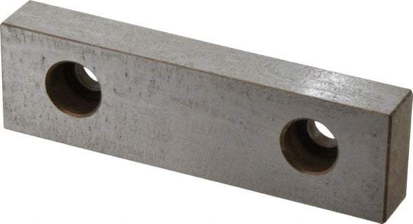 Kurt - 5" Wide x 1.485" High x 0.735" Thick, Flat/No Step Vise Jaw - Hard, Steel, Fixed Jaw, Compatible with 5" Vises - Eagle Tool & Supply