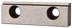 Kurt - 10" Wide x 2-15/16" High x 1.32" Thick, Flat/No Step Vise Jaw - Hard, Steel, Fixed Jaw, Compatible with 10" Vises - Eagle Tool & Supply