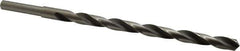 Michigan Drill - 19/32" Drill, 118° Point, High Speed Steel Silver Deming & Reduced Shank Drill Bit - Oxide Finish, 12" OAL, Straight Shank, 9" Flute Length, Right Hand Cut, Standard Point, Spiral Flute, Regular Spiral - Eagle Tool & Supply