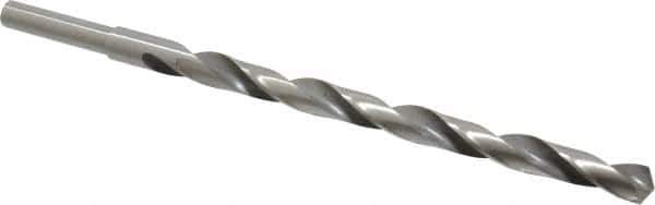 Michigan Drill - 39/64" Drill, 118° Point, High Speed Steel Silver Deming & Reduced Shank Drill Bit - Oxide Finish, 12" OAL, Straight Shank, 9" Flute Length, Right Hand Cut, Standard Point, Spiral Flute, Regular Spiral - Eagle Tool & Supply