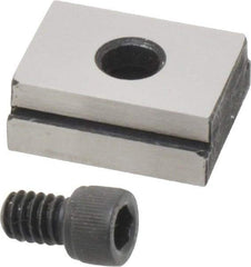 Kurt - 11/16" Base Width, 13/16" Slot Width, 1/4" Fastener Diam Compatibility, Step Fixture Key - 0.12" Slot Height, 7/32" Base Height, 1" OAL x 13/16" Overall Width x 3/8" Overall Height - Eagle Tool & Supply