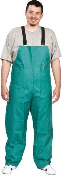 OnGuard - Size L, Green, Chemical Bib Overall - 1 Pocket, Open Ankle, Open Wrist - Eagle Tool & Supply