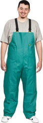 OnGuard - Size XL, Green, Chemical Bib Overall - 1 Pocket, Open Ankle, Open Wrist - Eagle Tool & Supply