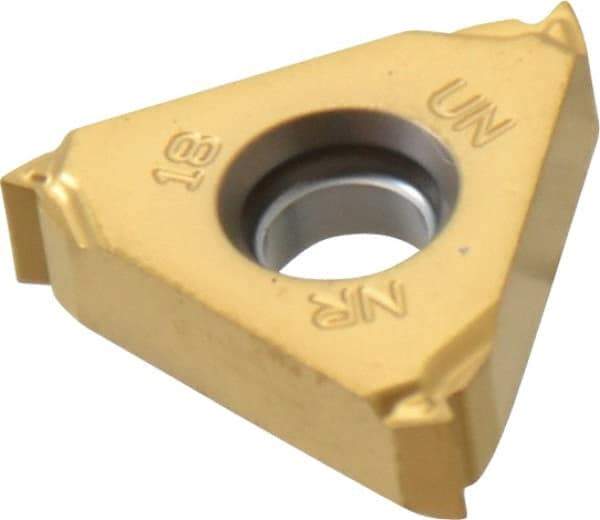 Seco - 16NR Internal Right Hand 18 UN Laydown Threading Insert - Grade CP500, TiAlN/TiN Coated Carbide - Eagle Tool & Supply