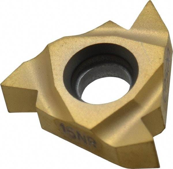 Seco - 16NR Internal Right Hand 8 NPT Laydown Threading Insert - Grade CP500, TiAlN/TiN Coated Carbide - Eagle Tool & Supply