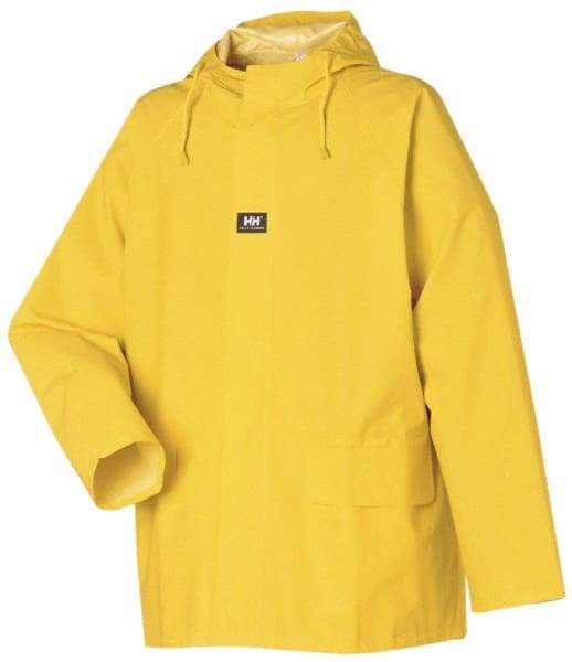 Helly Hansen - Size L, Yellow, Rain Jacket - 40-42" Chest, 2 Pockets - Eagle Tool & Supply