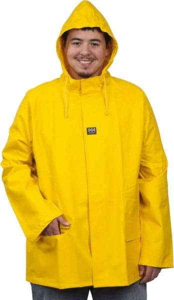 Helly Hansen - Size XL, Yellow, Rain Jacket - 44-46" Chest, 2 Pockets - Eagle Tool & Supply