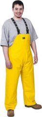 Helly Hansen - Size M, Yellow, Rain Bib Overall - 1 Pocket, Open Ankle - Eagle Tool & Supply