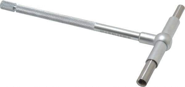 SPI - 2-1/8 to 3-1/2 Inch, 5-7/8 Inch Overall Length, Telescoping Gage - 5 Inch Long Handle, Hardened Tool Steel, Satin Chrome Finish - Eagle Tool & Supply