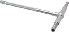SPI - 2-1/8 to 3-1/2 Inch, 5-7/8 Inch Overall Length, Telescoping Gage - 5 Inch Long Handle, Hardened Tool Steel, Satin Chrome Finish - Eagle Tool & Supply