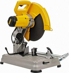 DeWALT - 14" Blade Diam, 1" Arbor Hole, Miter Chop & Cutoff Saw - 1 Phase, 4,000 RPM, 5.5 hp, 120 Volts - Eagle Tool & Supply