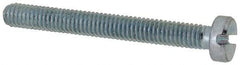 Value Collection - M4x0.70, 35mm Length Under Head Slotted Drive Machine Screw - Cheese Head, Grade 4.8 Steel, Zinc-Plated Finish, Without Washer - Eagle Tool & Supply