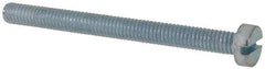Value Collection - M4x0.70, 45mm Length Under Head Slotted Drive Machine Screw - Cheese Head, Grade 4.8 Steel, Zinc-Plated Finish, Without Washer - Eagle Tool & Supply