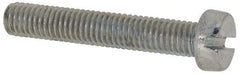 Value Collection - M5x0.80, 30mm Length Under Head Slotted Drive Machine Screw - Cheese Head, Grade 4.8 Steel, Zinc-Plated Finish, Without Washer - Eagle Tool & Supply