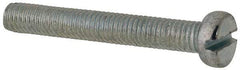 Value Collection - M5x0.80, 35mm Length Under Head Slotted Drive Machine Screw - Cheese Head, Grade 4.8 Steel, Zinc-Plated Finish, Without Washer - Eagle Tool & Supply
