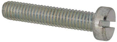 Value Collection - M6x1.00, 30mm Length Under Head Slotted Drive Machine Screw - Cheese Head, Grade 4.8 Steel, Zinc-Plated Finish, Without Washer - Eagle Tool & Supply