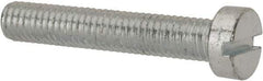 Value Collection - M6x1.00, 35mm Length Under Head Slotted Drive Machine Screw - Cheese Head, Grade 4.8 Steel, Zinc-Plated Finish, Without Washer - Eagle Tool & Supply