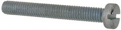 Value Collection - M6x1.00, 45mm Length Under Head Slotted Drive Machine Screw - Cheese Head, Grade 4.8 Steel, Zinc-Plated Finish, Without Washer - Eagle Tool & Supply