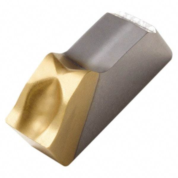Seco - 150.103 12 CP600 Grade, 0.122" Cutting Width, Carbide Cutoff Insert - 6° Left Hand Lead Angle, 0.008" Cnr Rad, TiAlN/TiN Coated, Single End - Eagle Tool & Supply