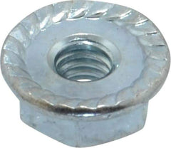 Value Collection - #8-32, 15/32" Flange Diam, Serrated Flange Nut - Grade Grade 2 Steel, Zinc-Plated Finish, 0.203" Flange Height - Eagle Tool & Supply