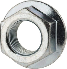 Value Collection - 5/8-18, 1-9/32" Flange Diam, Serrated Flange Nut - Grade Grade 2 Steel, Zinc-Plated Finish, 0.569" Flange Height - Eagle Tool & Supply