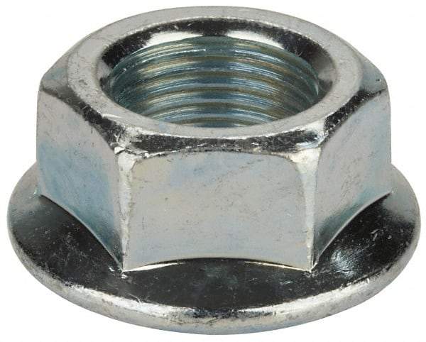 Value Collection - 3/4-16, 1-1/2" Flange Diam, Serrated Flange Nut - Grade Grade 2 Steel, Zinc-Plated Finish, 0.675" Flange Height - Eagle Tool & Supply