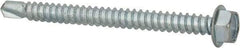 Value Collection - #12, Hex Washer Head, Hex Drive, 2-1/2" Length Under Head, #3 Point, Self Drilling Screw - Grade 1016-1024 Steel, Zinc-Plated Finish - Eagle Tool & Supply
