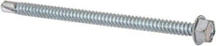 Value Collection - 1/4", Hex Washer Head, Hex Drive, 4" Length Under Head, #3 Point, Self Drilling Screw - Grade 1016-1024 Steel, Zinc-Plated Finish - Eagle Tool & Supply