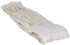 PRO-SOURCE - 5" White Head Band, Medium Rayon Cut End Mop Head - 8 Ply, Clamp Jaw Connection, Use for Heavy Duty Floor Cleaning - Eagle Tool & Supply