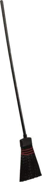 PRO-SOURCE - 56" OAL Polypropylene Bristle Corn Broom - Plastic-Coated Metal Handle - Eagle Tool & Supply