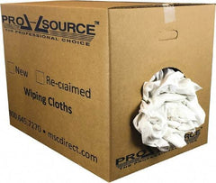 PRO-SOURCE - Virgin Cotton Rags - White, T-Shirt, Lint Free, Box - Eagle Tool & Supply